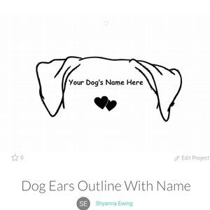 Custom Dog Ears Outline Stickers